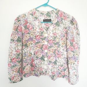 Vintage quilted puff sleeve just in thyme ltd